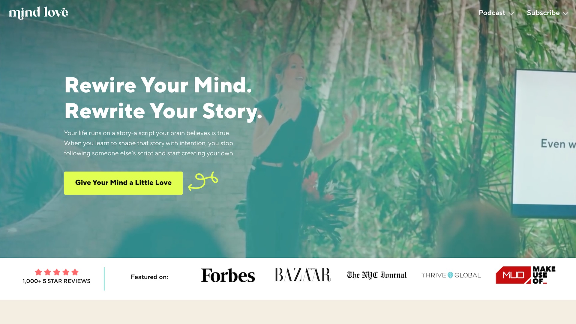 Mind Love Podcast website screenshot